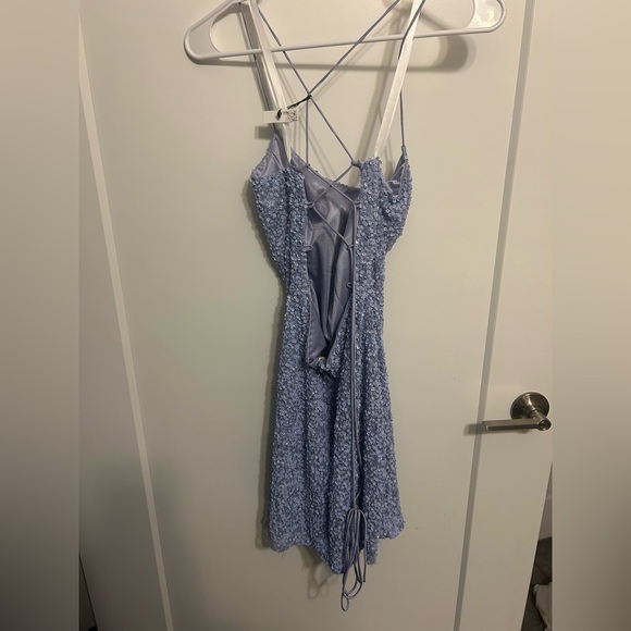 Primavera Couture Open Tie Back Sequin Mini Dress - Picture 6 of 11